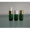 厂家直销5ml绿色玻璃精油瓶 胶头滴管 防盗盖 电化铝盖