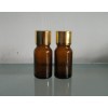 供应10ml茶色玻璃精油瓶 配金盖