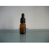 供应茶色圆形玻璃精油瓶 配奶嘴胶头