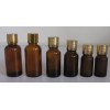 15ml茶色精油瓶配金色盖有孔内塞现货提供