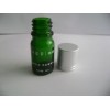 5ml绿色通用精油瓶配亚银盖有孔内塞有现货提供