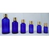 5ml兰色减肥精油瓶配金色螺纹盖有孔滴塞有现货