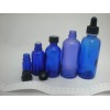 蓝色精油瓶，出口精油瓶，配套盖子