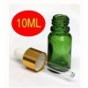 10ml绿色复方精油滴管瓶配白色滴头金色中圈有现货