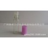6ML白色管制走珠瓶配粉色塑料盖玻璃滚珠16管高55