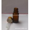 10毫升棕色磨砂精油滴瓶配金色盖白色滴头玻璃滴管