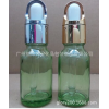 20ML浅绿色精油瓶配花篮滴头盖提供磨砂工艺